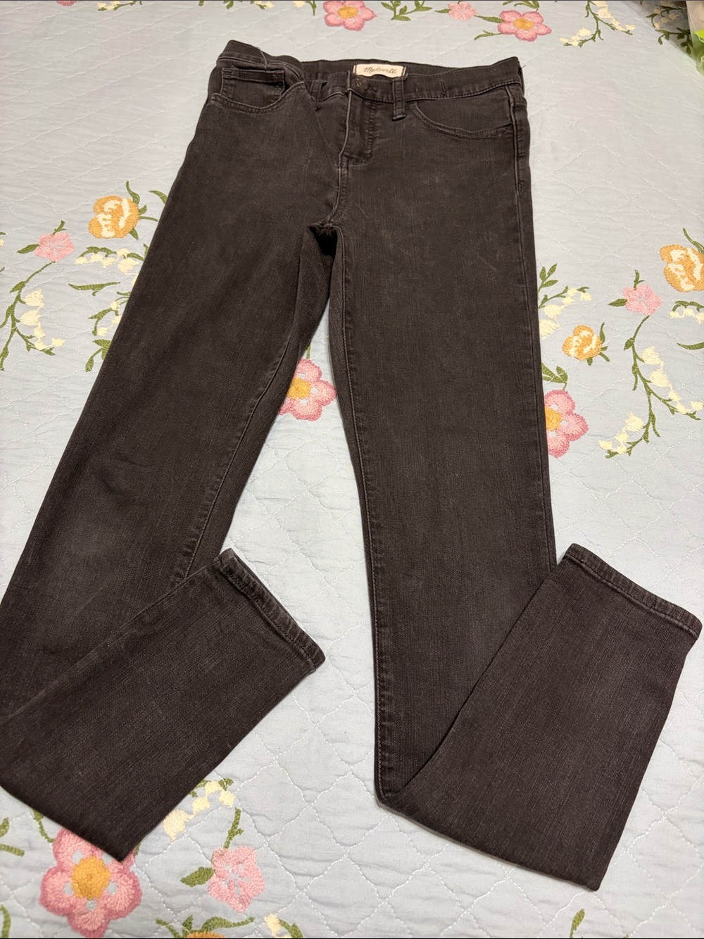 Madewell Roadtripper 26T Inseam 29” Black Ashmont Wash Super Stretch Skinny Jean